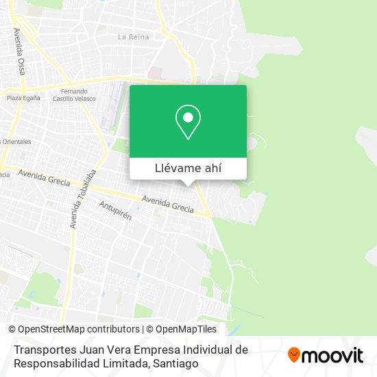 Mapa de Transportes Juan Vera Empresa Individual de Responsabilidad Limitada