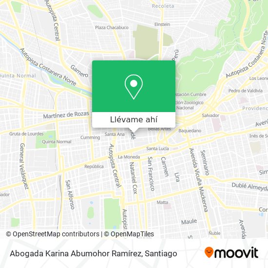 Mapa de Abogada Karina Abumohor Ramírez