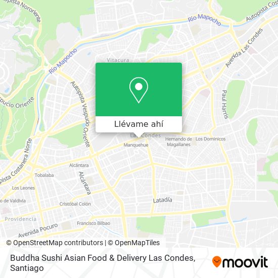 Mapa de Buddha Sushi Asian Food & Delivery Las Condes