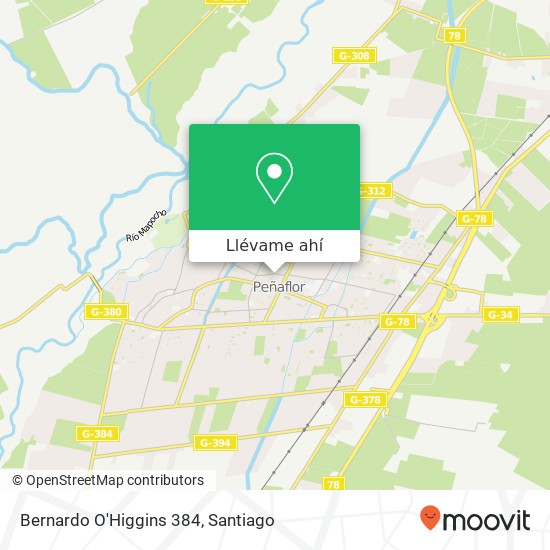 Mapa de Bernardo O'Higgins 384