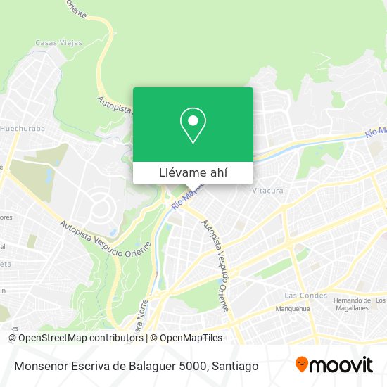 Mapa de Monsenor Escriva de Balaguer 5000