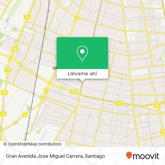 Mapa de Gran Avenida Jose Miguel Carrera