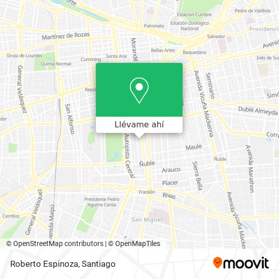 Cómo llegar a Roberto Espinoza en Santiago en Micro o Metro?