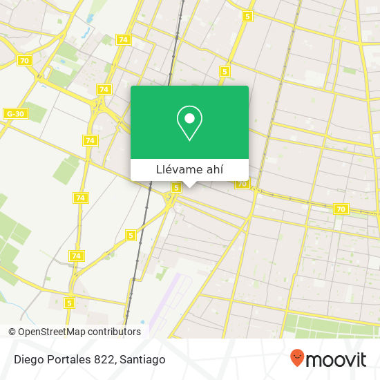 Mapa de Diego Portales 822