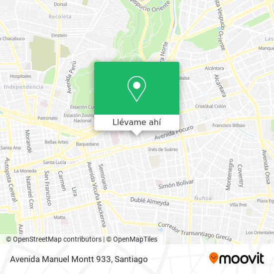 Mapa de Avenida Manuel Montt 933