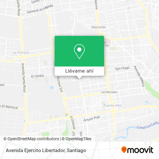 Mapa de Avenida Ejercito Libertador