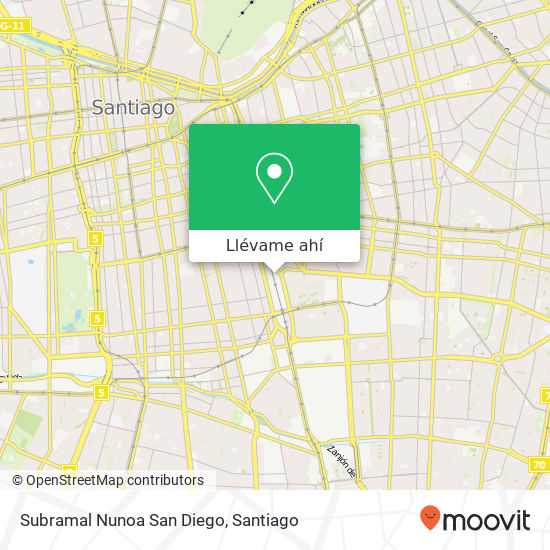 Mapa de Subramal Nunoa San Diego