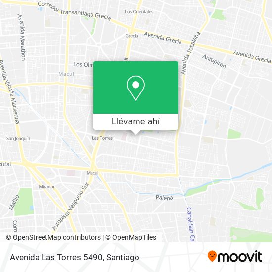 Mapa de Avenida Las Torres 5490