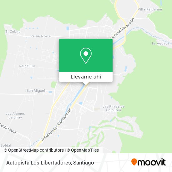 Mapa de Autopista Los Libertadores