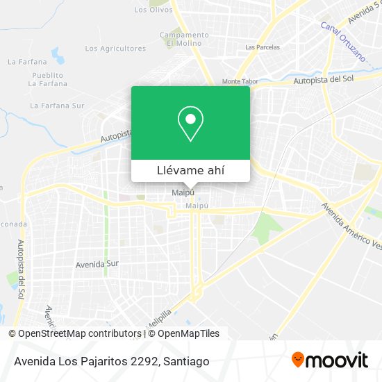 Mapa de Avenida Los Pajaritos 2292