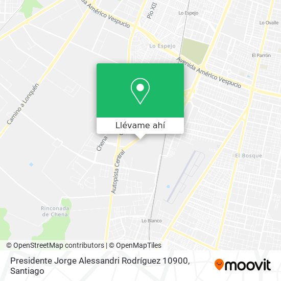 Mapa de Presidente Jorge Alessandri Rodríguez 10900