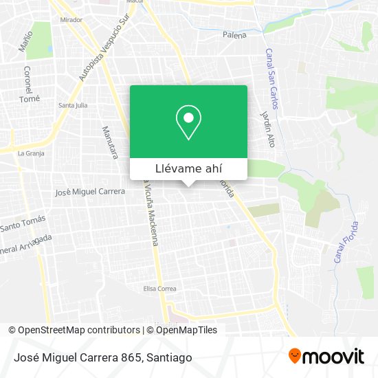Mapa de José Miguel Carrera 865