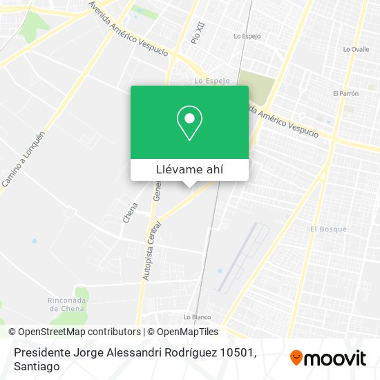 Mapa de Presidente Jorge Alessandri Rodríguez 10501