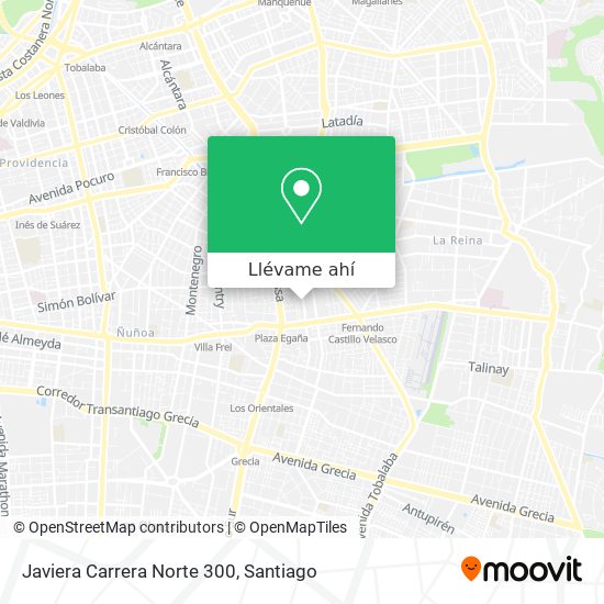 Mapa de Javiera Carrera Norte 300