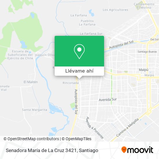 Mapa de Senadora María de La Cruz 3421