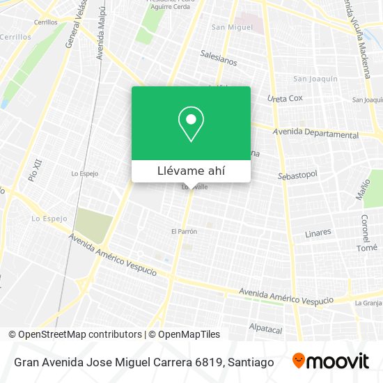 Mapa de Gran Avenida Jose Miguel Carrera 6819