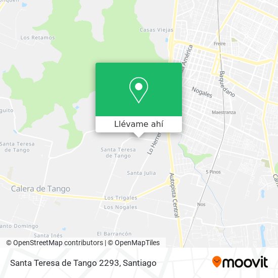 Mapa de Santa Teresa de Tango 2293