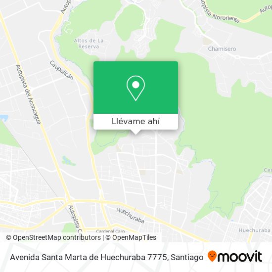Mapa de Avenida Santa Marta de Huechuraba 7775