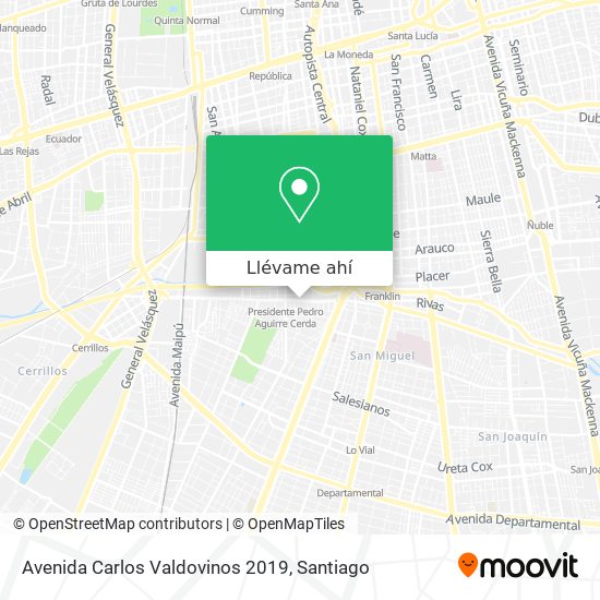 Mapa de Avenida Carlos Valdovinos 2019