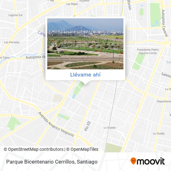 Mapa de Parque Bicentenario Cerrillos