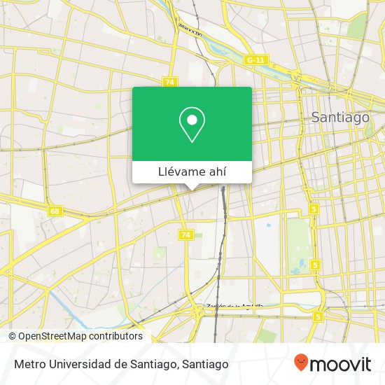 Mapa de Metro Universidad de Santiago