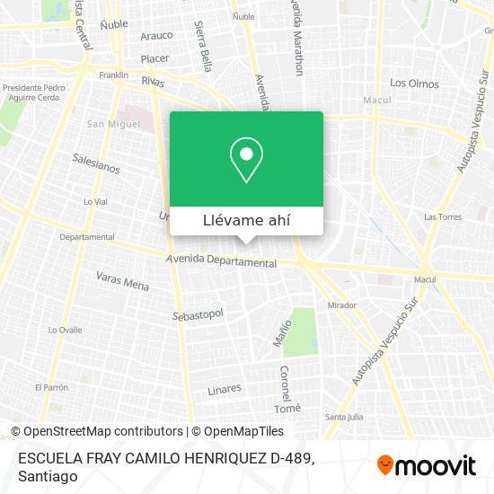 Mapa de ESCUELA FRAY CAMILO HENRIQUEZ D-489