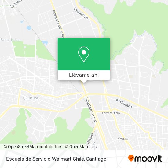 Mapa de Escuela de Servicio Walmart Chile