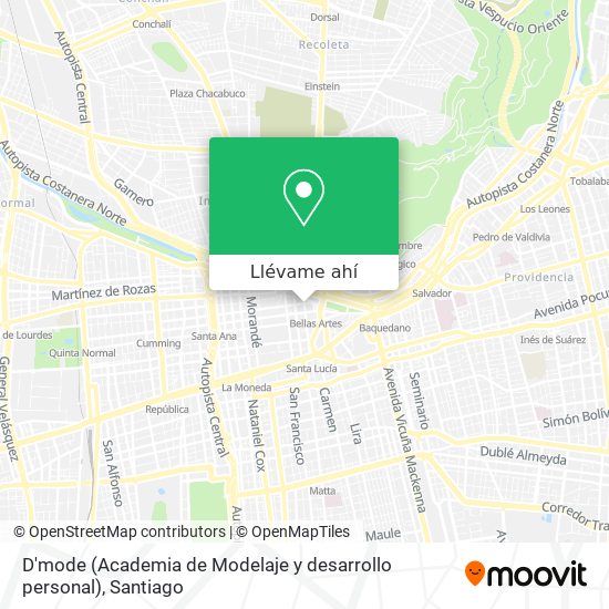 Mapa de D'mode (Academia de Modelaje y desarrollo personal)