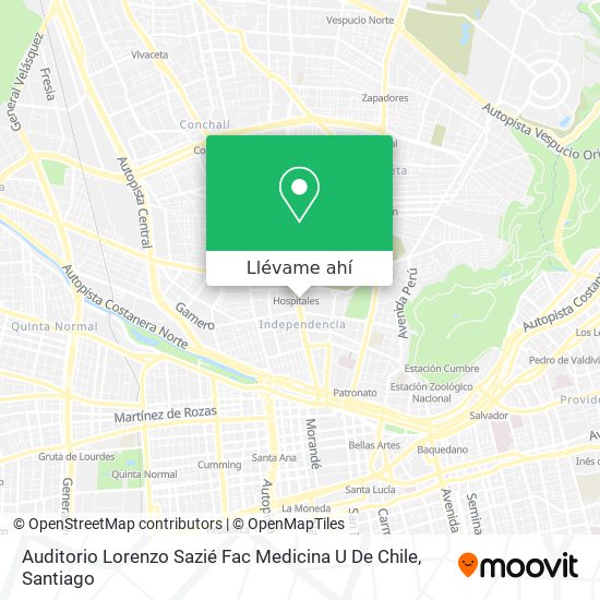 Mapa de Auditorio Lorenzo Sazié Fac Medicina U De Chile