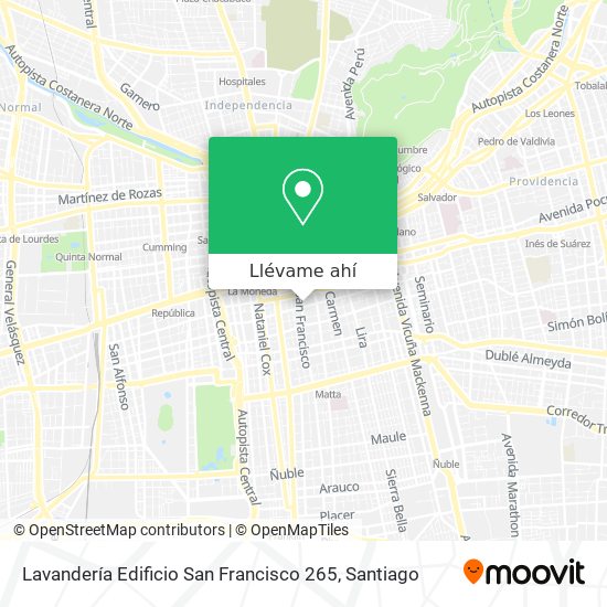 Mapa de Lavandería Edificio San Francisco 265