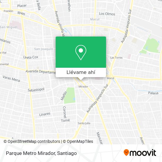 Mapa de Parque Metro Mirador