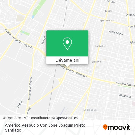 Mapa de Américo Vespucio Con José Joaquín Prieto