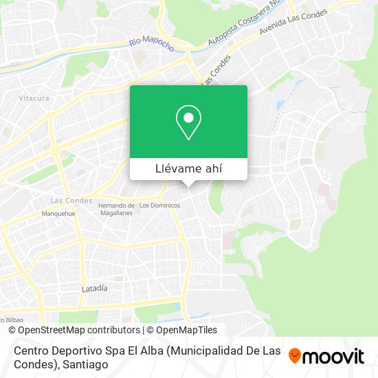 Mapa de Centro Deportivo Spa El Alba (Municipalidad De Las Condes)