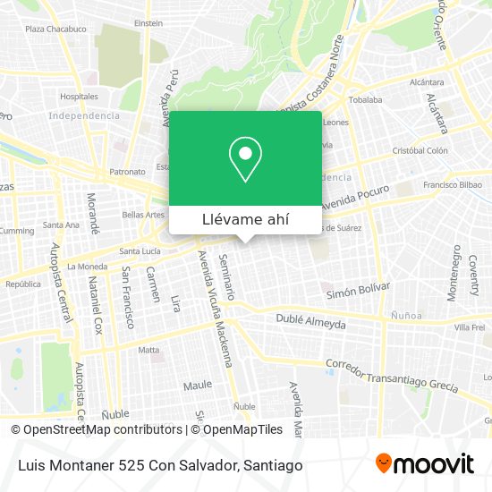 Mapa de Luis Montaner 525 Con Salvador
