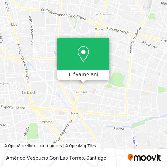 Mapa de Américo Vespucio Con Las Torres