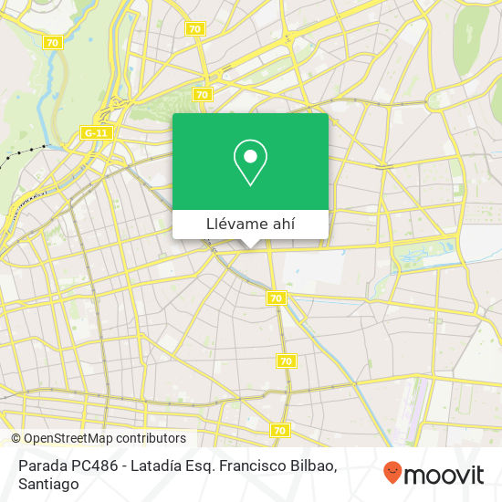 Mapa de Parada PC486 - Latadía Esq. Francisco Bilbao