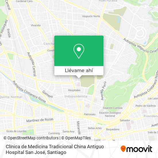 Mapa de Clínica de Medicina Tradicional China Antiguo Hospital San José