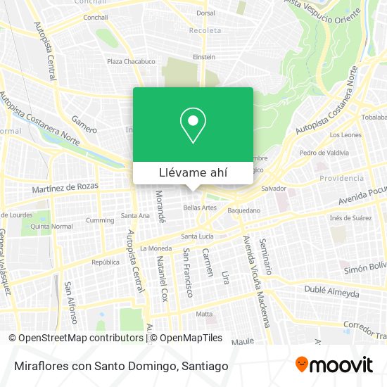 Mapa de Miraflores con Santo Domingo