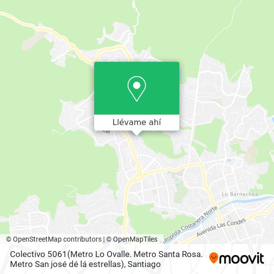 Cómo llegar a Colectivo 5061(Metro Lo Ovalle. Metro Santa Rosa. Metro San  josé dé lá estrellas) en Lo Barnechea en Micro o Metro?