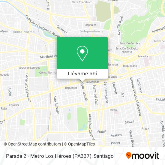Mapa de Parada 2 - Metro Los Héroes (PA337)