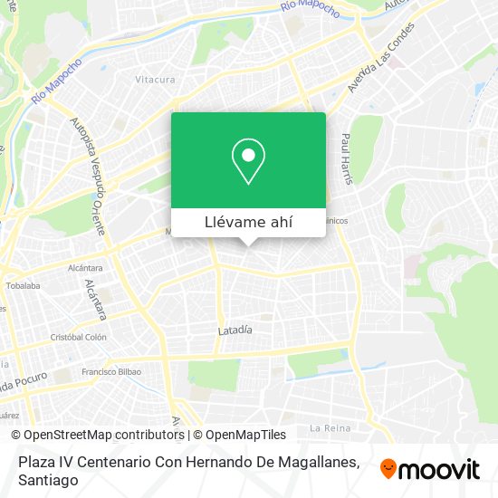 Mapa de Plaza IV Centenario Con Hernando De Magallanes
