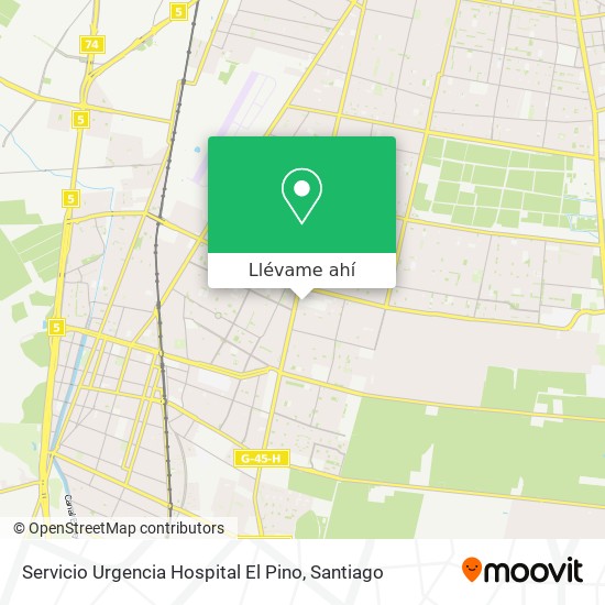 Mapa de Servicio Urgencia Hospital El Pino