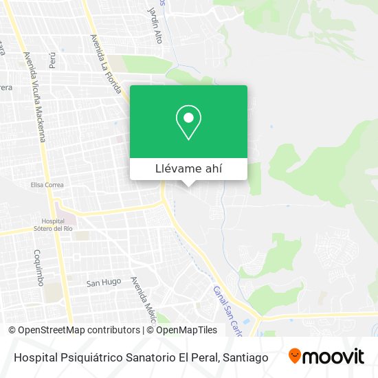 Cómo llegar a Hospital Psiquiátrico Sanatorio El Peral en Puente Alto en  Micro o Metro?