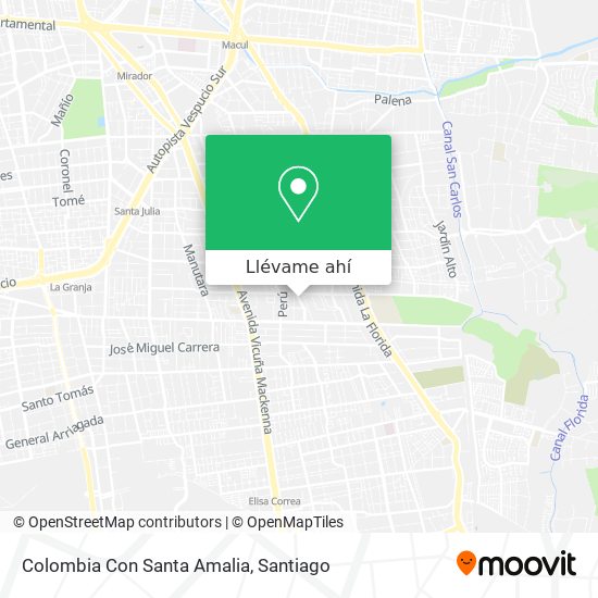 Mapa de Colombia Con Santa Amalia