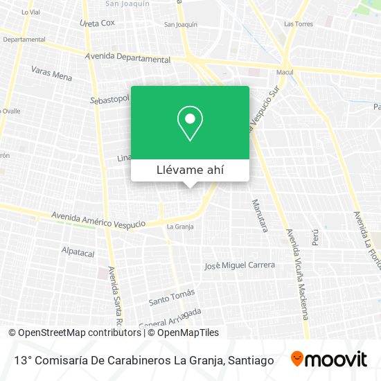 Mapa de 13° Comisaría De Carabineros La Granja