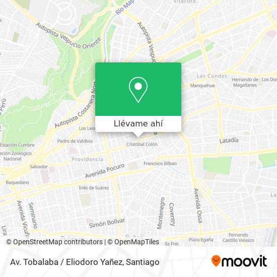 Mapa de Av. Tobalaba / Eliodoro Yañez