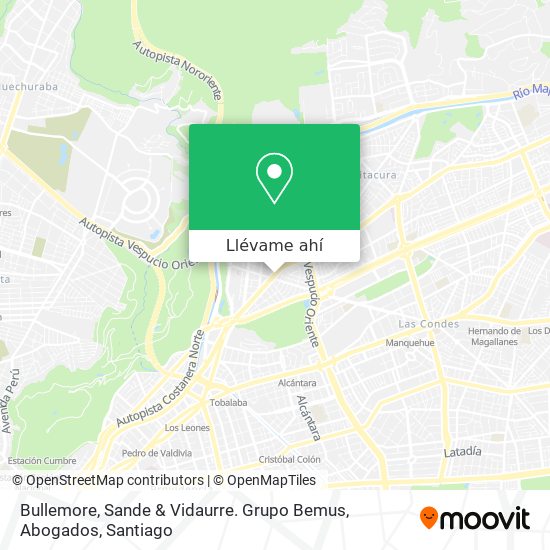 Mapa de Bullemore, Sande & Vidaurre. Grupo Bemus, Abogados