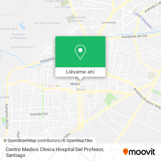 Mapa de Centro Medico Clinica Hospital Del Profesor