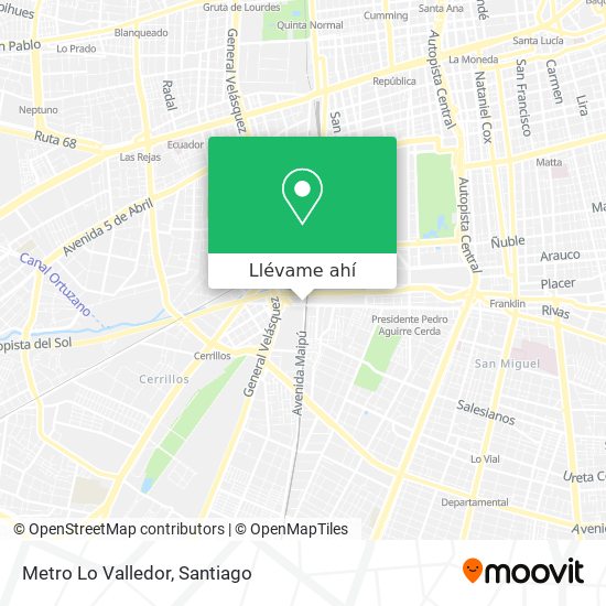 Mapa de Metro Lo Valledor