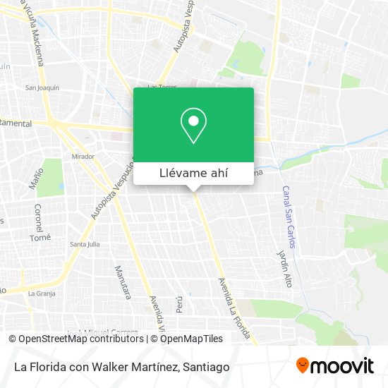 Mapa de La Florida con Walker Martínez